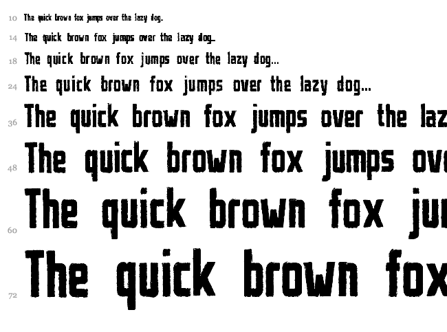 Urban Brush font waterfall